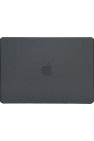 Apple Uyumlu MacBook 14.2' 2021 A2442 Zore Msoft Carbon Fiber Tasarımlı Kapak Siyah