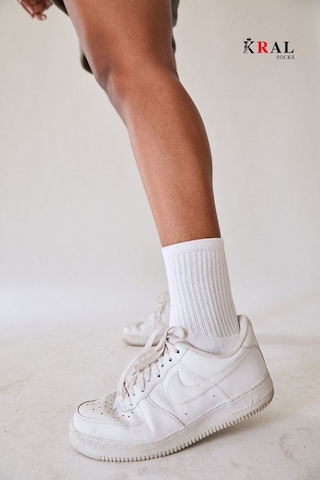 Kral Socks Unisex Beyaz 12 Çift Pamuklu Tenis Spor Uzun Soket Boy Çorap Beyaz