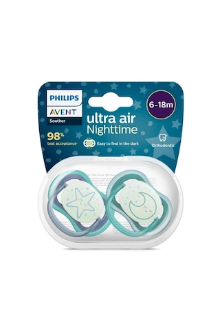 Asfstore Philips Avent Ultra Air Night Karanlıkta Parlar Gece Emziği 6-18 Ay Erkek Scf376/13