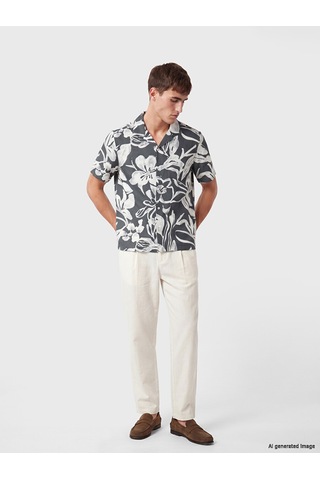 Lcw Vision Siyah Regular Fit Desenli Erkek Gömlek