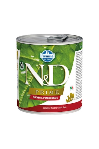 N&D Prime Tahılsız Tavuklu ve Narlı Konserve Yetişkin Köpek Maması 285 G