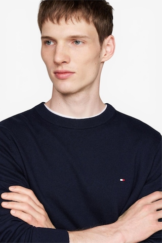 Tommy Hilfiger Pıma Org Ctn Cashmere Crew Neck Erkek Mavi Kazak - Mw0mw28046