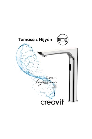 Creavit Fotoselli Uzun Lavabo Armatürü Tek Su Girişli Bt.es6500