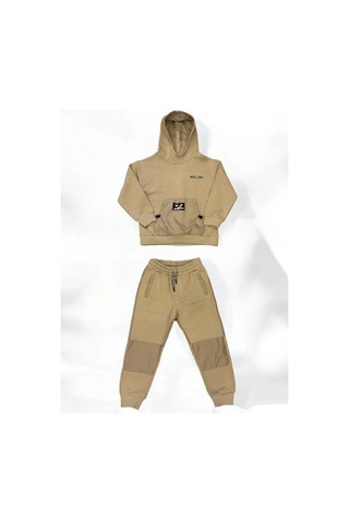 Erkek Çocuk Kapüşonlu Eşofman Takım-14300 Camel