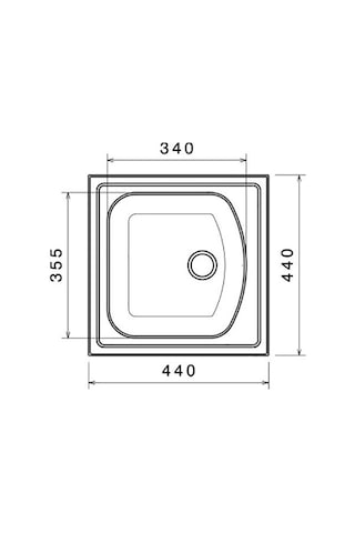 44 X 44 Mutfak Eviyesi 4444gr Keten Sol Batarya Delikli Krom