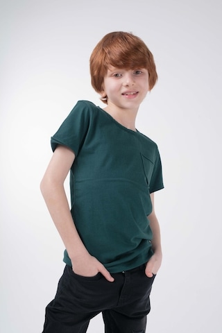 Brz Kids Erkek Çocuk Kısa Kollu T-Shirt Haki