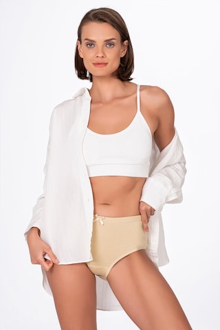 Kadın Ribana Biyeli Kom Külot Ten K0305-ten Ten Rengi