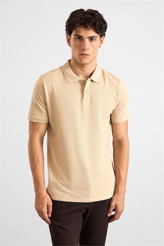 Süvari Bej Slim Düz Baskısız Pike Düğmeli Polo Yaka Tişört Ts1014000459-bj3