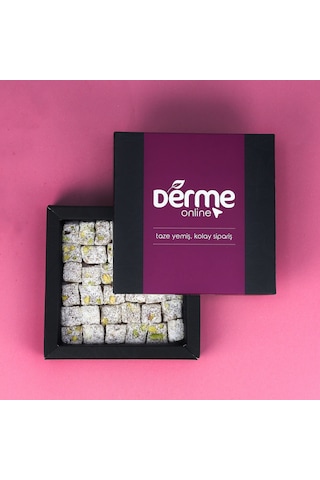 DermeOnline Lokum Çifte Kavrulmuş Hindistan Cevizli Duble Fıstık 260 G