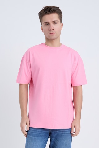 Velvoria Unisex Oversize Basic 3'lü Pembe Renk T-shirt Çok Renkli20
