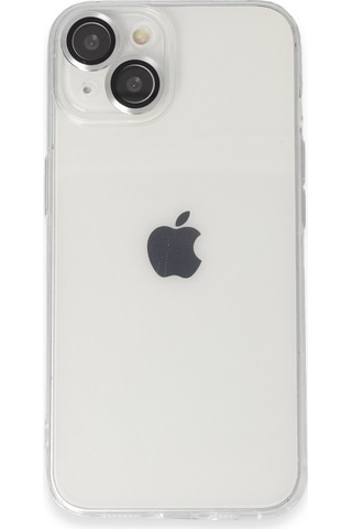 Apple iPhone Uyumlu 14 Kılıf Luko Lens Silikon - Gümüş
