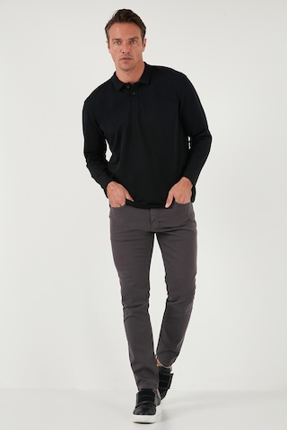 Buratti Streç Pamuklu Regular Fit Düğmeli Polo Yaka Erkek Sweat 5905727 Siyah