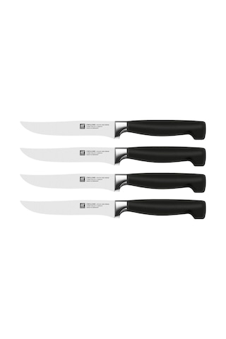 Zwilling Four Star 4'lü Biftek Bıçağı Seti, Paslanmaz Çelik, Siyah Sku: Smg8690010559531 Abanoz