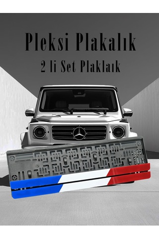 Fransa Bayraklı Plakalık Pleksi