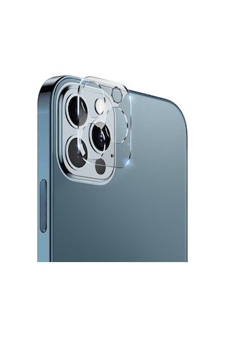 Apple Uyumlu iPhone 12 Pro Max Kamera Lens Koruma Camı Şeffaf