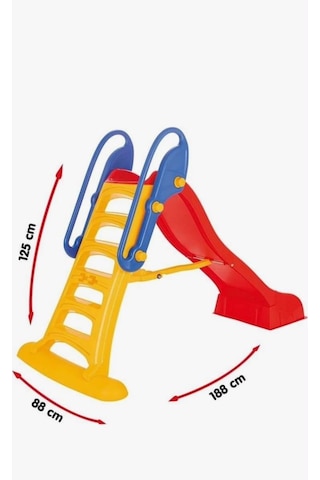 Katlanabilir Su Akışlı Maxi Su Kaydırağı 188 Cm Kırmızı Sarı Çocuklar İçin Eğlenceli Kaydırak Renkli