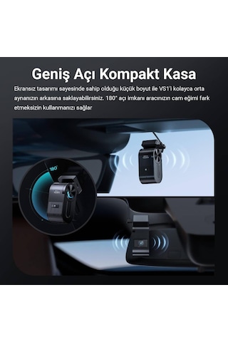 Vs1 2k Qhd Hdr Sony Starvis 2 Sensörlü Wi-fi Gps'li Mini Araç Kamerası