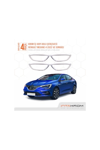 Renault Megane 4 Krom İç Kapı Kolu Çerçevesi 4 Parça 2022 Ve Üzeri Yeni Hb-sd