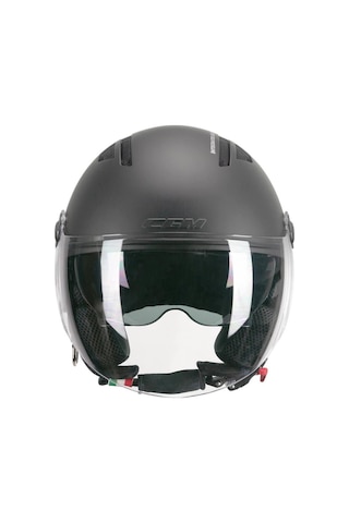 Cgm 116A Aır Açık Kask Siyah Uzun Vizör+ Güneş Vizörlü Siyah