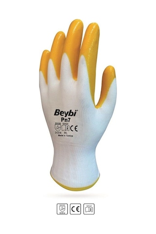 Pn7 Nitril Eldiven - Sarı 12 Çift