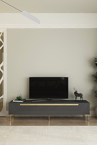 Tsa1805ag - Meyra Tsa180 Tv Stand, Tv Sehpası Ve Tv Ünitesi Antrasit-gold 180cm