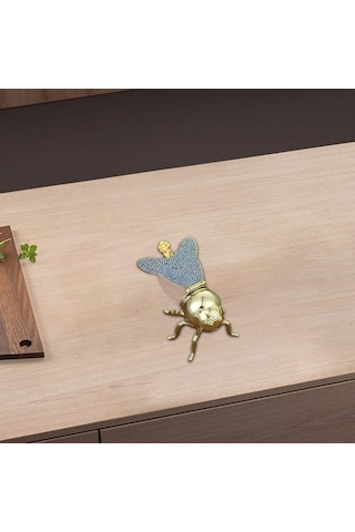 Trendooze Arı Şekilli Bal Süsü Baharat Kavanozu Mavi Renk Mavi