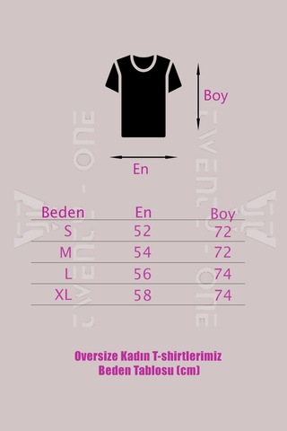 Flood Of Style Kadın Siyah Love Yourself Baskılı Oversize T-shirt