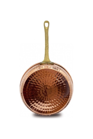 Bakır Tava İnce Tek Kulp 3'lü Set Bakır