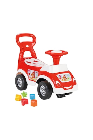07 828 Smart Baby Ride On Bultaklı İlk Arabam - Kırmızı Çok Renkli