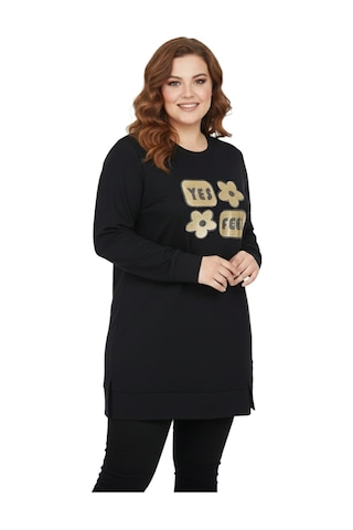 Caftan Kadın Sıfıryaka Taşlı Tunik Bgl-st05087 Siyah