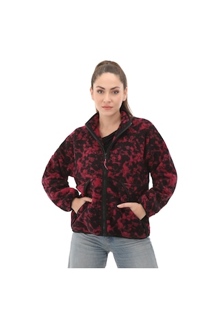 B0a5zuqefy1-r Timberland Prınted Full-zıp Sherpa Fleece Jacket Kadın Mont Siyah B0a5zuqefy1-r Siyah Kırmızı Siyah - Kırmızı