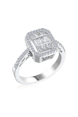 Effective Diamond Avangarde Baget Tektaş Gümüş Yüzük
