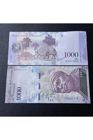 Escoines Koleksiyon 3996368f6220541a44 2017 Venezuela 1000 Bolivar Çil Kağıt Para