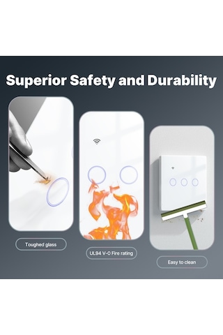 Trendooze Zamanlama Yangın Wifi Uzaktan Uygulaması Tuya Tek Sıfır Sesli Evrensel Dokunmatik Anahtar Anahtar Anahtar Akıllı Akıllı 1-gang Ge 1-gang