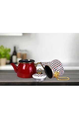Forte Red Mini Model Emaye Çaydanlık 1