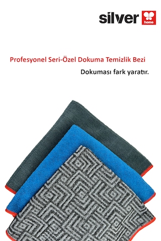Mikrofiber Profesyonel Seri Özel Dokuma Sık Dokulu Süper Emici Temizlik Bezi Asorti