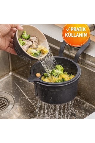 Musluk Askılı Lavabo Süzgeci Makarna Sebze Süzme Gider Filtresi Pratik Mutfak Sepeti Renkli Diğer