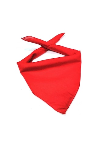 Herşey Nota Kırmızı Düz Fular - Bandana - 23 Nisan, 29 Ekim, 30 A Çok Renkli