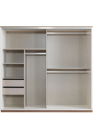 Efsane Sürgülü Aynalı Elbise Dolabı Gardırop 230x60x214