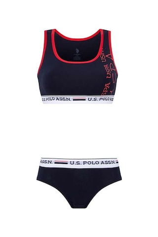 U.S. Polo Assn. U.s Polo Assn. 66255 Kadın Büstiyer Şort Takım-lacivert Lacivert