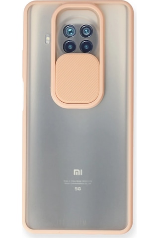 Newface - 64 - Xiaomi Mi 10t Lite Kılıf Palm Buzlu Kamera Sürgülü Silikon - Matxzngz - - Pembe