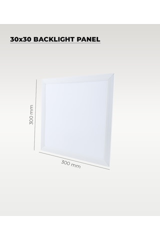 24w 30x30 Backlight Led Panel Armatür 4000k Gün Işığı 2 Adet Beyaz