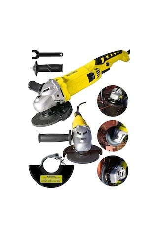 Tr Alman 3000 Watt Devir Ayarli Sjs Çift Metal Dişli Şanzuman Demir Metal Kesme Taşlama Makinesi 125mm