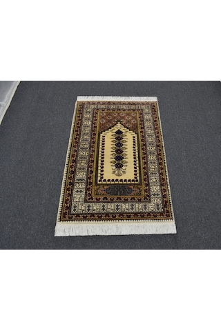 Zehra Abla Halı Yeni El Dokuma Seccade Namazlık Kufi Yazılı Kayseri Bünyan Yün Halı 5749 Renkli