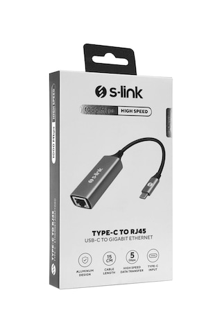 S-lınk Sw-u336, Gigabit, Type-c To Rj45, Metal, Ethernet Kartı