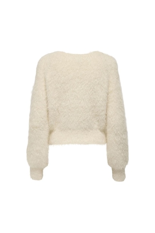 Only Onllulu Ls Rıb Short O-neck Cc Knt Beyaz