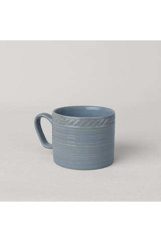 Linens Ringa Stoneware 250 Ml Kupa Mavi Mavi