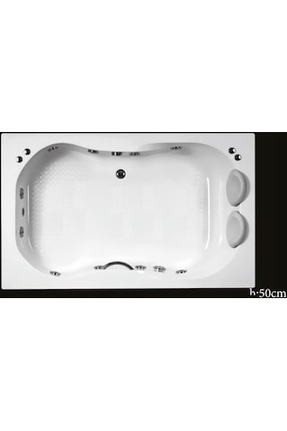 Alika 180 x 100 CM Jakuzi Küvet & Hidromasaj Sistem-2 (8+10 Jet)