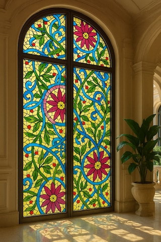 Vitray Desen Yapışkanlı Şeffaf Folyo 67cmx 2 Metre Lila - Mor Vitray Desen Yapışkanlı Şeffaf Folyo 67cmx 2 Metre Lila - Mor