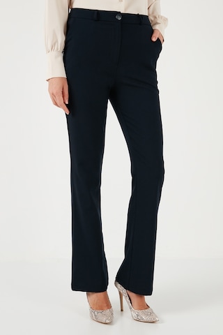 Lela Yüksek Bel Regular Fit Bol Paça Bayan Pantolon 611Pl030W4 Lacivert